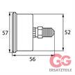 Manometer 50 mm 0-400 bar 1/4"AG Edelstahl Anschluß hinten | Bild 2