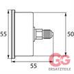 Manometer 50 mm 0-400 bar 1/4"AG Edelstahl WIKA Anschluß hinten | Bild 4