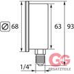 Manometer 63 mm 0-25 bar 1/4"AG Edelstahl Anschluß unten | Bild 2