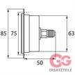 Manometer 63 mm 0-250 bar 1/4"AG Edelstahl Einbau Anschluß hinten | Bild 2