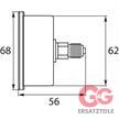 Manometer 63 mm 0-250 bar 1/4"AG Edelstahl WIKA  Anschluß hinten | Bild 2