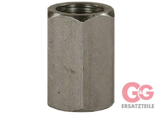 Muffe 1/4"IG : 1/4"IG Edelstahl 500 bar / 150 °C SW: 17 mm, Länge: 25 mm