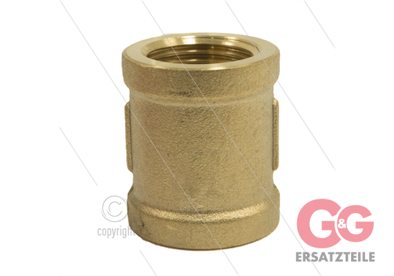 Muffe - Messing - 2 x 3/4" IG