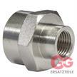 Muffe reduziert 3/8"IG : 1/2"IG Messing vernickelt | Bild 2
