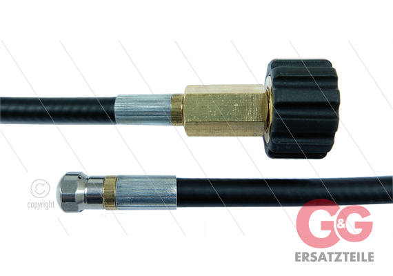 NW5 Rohrreinigungsschlauch- 40m - 200 Bar - mit Düse mit frontbohrung - max 60°C - M22x1,5