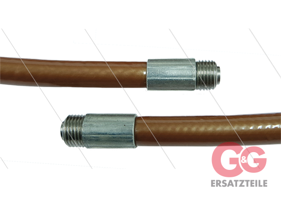 NW5 Rohrreinigungsschlauch - bronze - 10m - 250 Bar - ohne Düse - max 90°C - 2x 1/8" AG