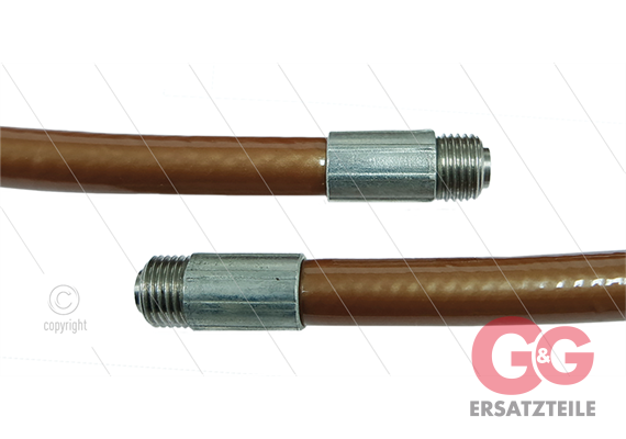 NW5 Rohrreinigungsschlauch - bronze - 25m - 250 Bar - ohne Düse - max 90°C - 2x 1/8" AG