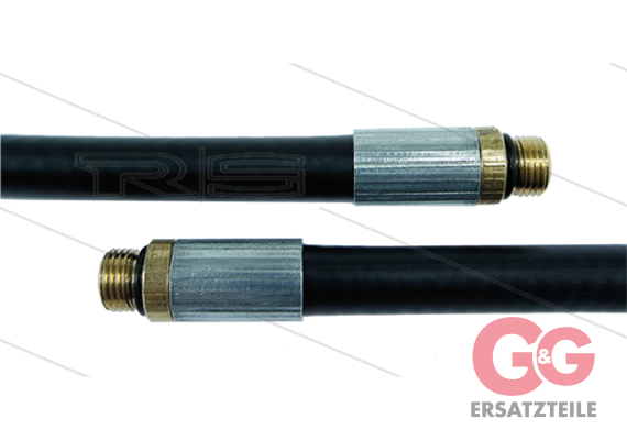 NW6 Rohrreinigungsschlauch - 20m - 300 Bar - ohne Düse - max 100°C - 2x 1/8" AGR