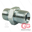 oppelnippel - Stahl - 1/2" AG BSP x 1/2" AG NPT | Bild 2