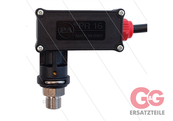 PR16 - Druckschalter - Edelstahl 1/4" AG - 25/250 Bar - (rot
