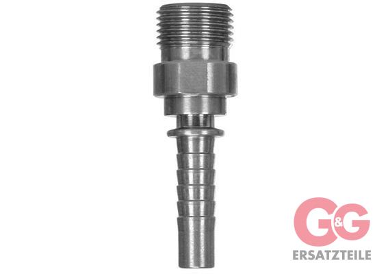 Preßnippel AGR 1/4 FD NW08 Edelstahl 1.4305