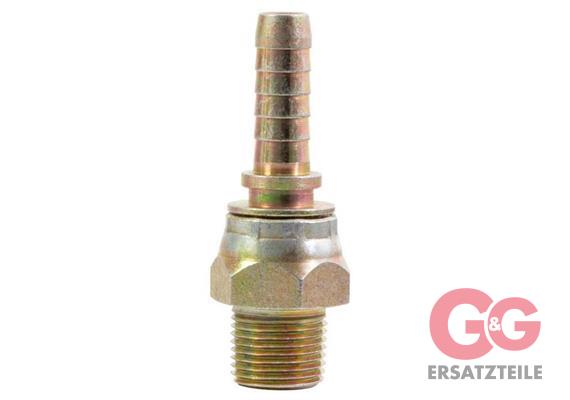 Pressnippel AGR 3/8 NPT DN 10 Stahl verzinkt