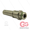 Pressnippel - Edelstahl - DN12 (1/2") flach -mit O-Ring passend für M22x1,5 Überwurfmutter | Bild 2