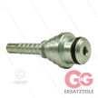 Pressnippel - Stahl - DN06 (1/4") flach - mit O-Ring passend für M22x1,5 Überwurfmutter | Bild 2