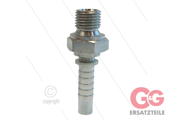 Pressnippel - Stahl - DN08 (5/16") - 1/4" AGR - SW19