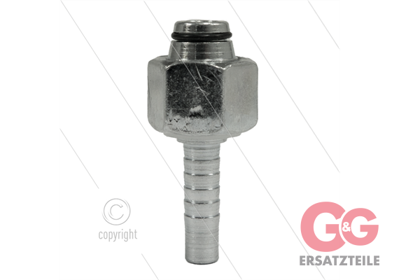 Pressnippel - Stahl - DN08 (5/16") - M18x1,5 (6L) DKOL - mit O-Ring - SW22