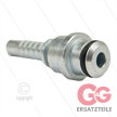 Pressnippel - Stahl - DN08 (516") flach - mit O-Ring passend für M22x1,5 Überwurfmutter | Bild 2