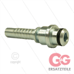 Pressnippel - Stahl - DN10 (3/8") flach - mit O-Ring passend für M22x1,5 Überwurfmutter | Bild 2