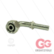 Pressnippel - Stahl - DN10 (3/8") - M18x1,5 (12L) DKOL - 90° Bogen - SW22 | Bild 2
