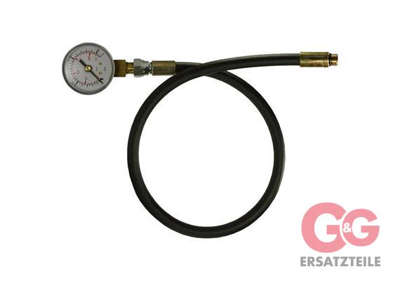 Prüfmanometer 0-16 bar 1/8"AG mit Schlauch 500 mm 500 mm 1/8 AG