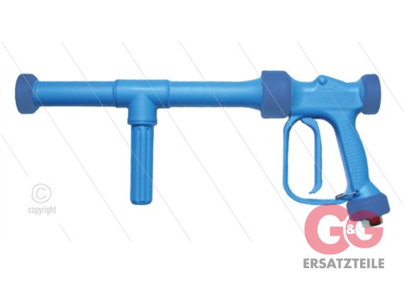 RB65 -verlängerte Ausführung -blau -Messing- 350 mm- 24 Bar - 60 l/min -max 90°C - 1/2" IG