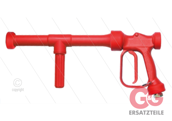 RB65 -verlängerte Ausführung -rot -Messing - 350 mm - 24 Bar -60 l/min -max 90°C - 1/2" IG