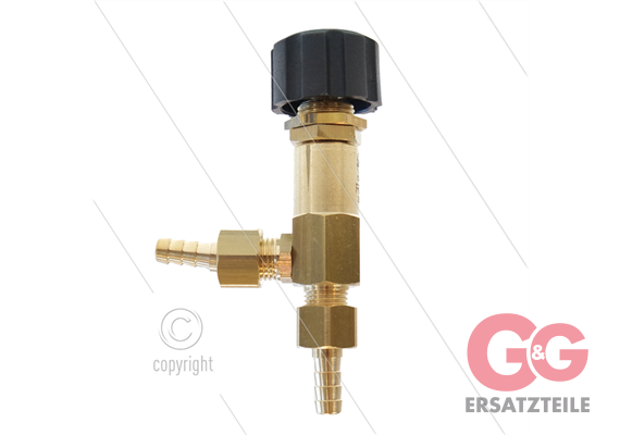 RDY Chemieventil - 28 Bar - 10 l/min - 40°C - 2 x 1/4" AG / 2 x 7mm Schlauchtülle - 90° Wi