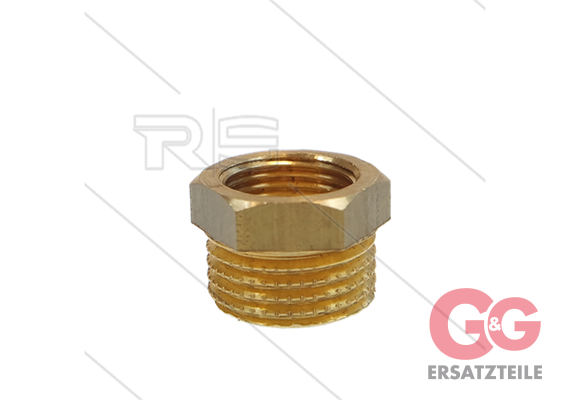 Reduziernippel - Messing - 1/2" AG x 1/4" IG