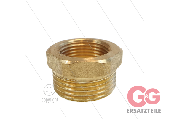 Reduziernippel - Messing - 1" AG x 3/4" IG