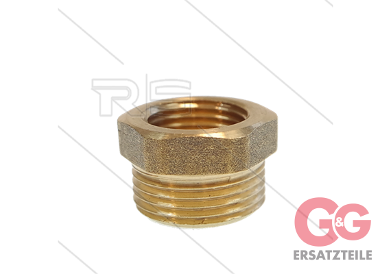 Reduziernippel - Messing - 3/4" AG x 1/4" IG