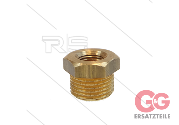 Reduziernippel - Messing - 3/8" AG x 1/4" IG