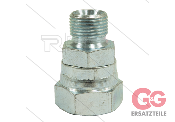 Reduziernippel - Stahl - 1/4" AG x 1/2" Überwurfmutter - BSP