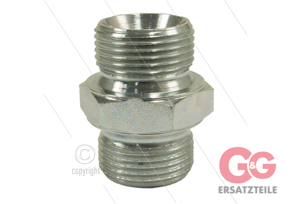 Reduziernippel - Stahl - 3/8" AG x 1/2" AG - BSP