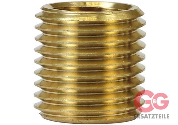 Reduzierung 1/8"IG : 1/4"AG Messing ohne 6-Kant Länge: 13 mm, Max. 400 bar / 150 °C