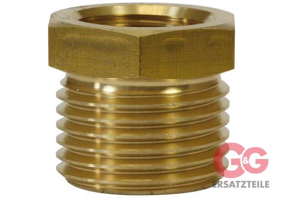 Reduzierung 3/4"IG : 1"AG Messing 150 bar 150 °C Länge: 23 mm