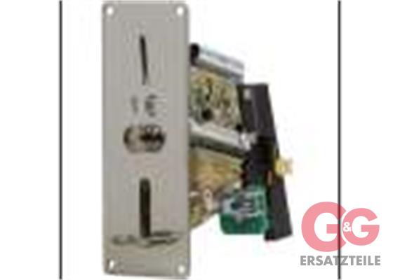 Restposten Münzprüfer mit Lichtschranke 2 Euro Frontplatte 150x50 mm