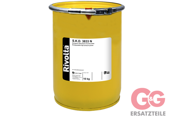Rivolta S.K.D. 3833 N 10 kg Hobbock Biologisch abbaubares Hochdruckfett