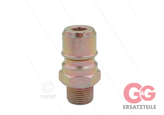 RMS250 - Nippel - Stahl - 250 Bar - Ø19,9mm - max 90°C - passend zu Nilfisk-Alto - 3/8" AG