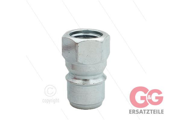 RMS250 - Nippel - Stahl - 250 Bar - Ø19,9mm - max 90°C - passend zu Nilfisk-Alto - 3/8" IG