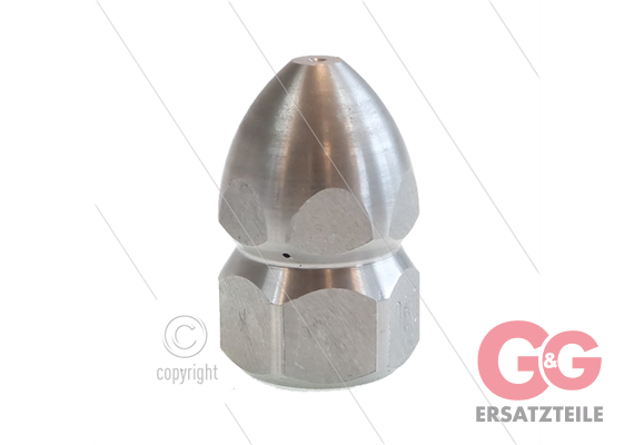 Rohrreinigungsdüse - 0.060 - 3x nach hinten - Edelstahl - SW22 - 3/8" IG