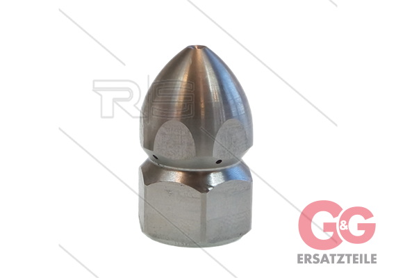 Rohrreinigungsdüse - 0.070 - 4x nach hinten - SW22 - Edelstahl - 3/8" IG