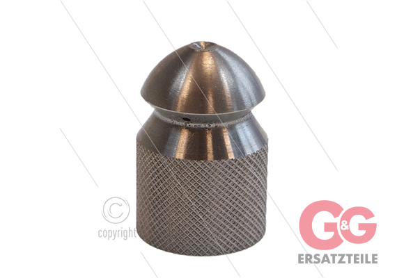 Rohrreinigungsdüse - 0.100 - 4x nach hinten - Edelstahl - 1/4" IG