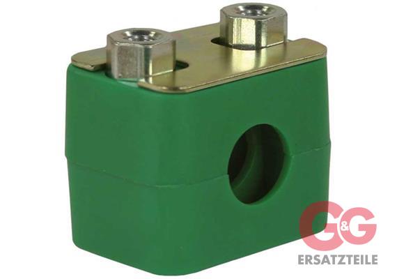 Rohrschelle 15 mm zum Aufbau, Stahl verzinkt