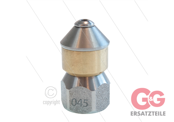rotierende Kanaldüse - 0.045 - 3x nach hinten - Ø25mm - SW22 - 3/8" IG
