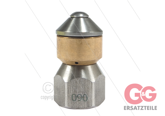 rotierende Kanaldüse - 0.090 - 3x nach hinten - Ø19mm - 1/4" IG