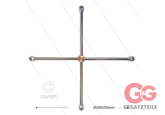 Rotorarm - TKA-4W4 - Ø200/200mm - 275 Bar - 3/8" IG - Düsen 4 x 1/4" IG