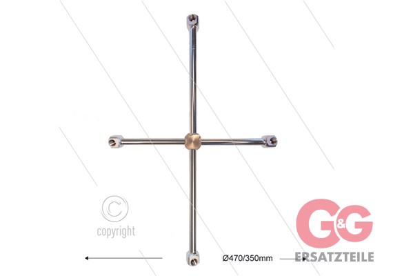 Rotorarm - TKA-4W4 - Ø470/350mm - 275 Bar - 3/8" IG - Düsen 4 x 1/8" IG