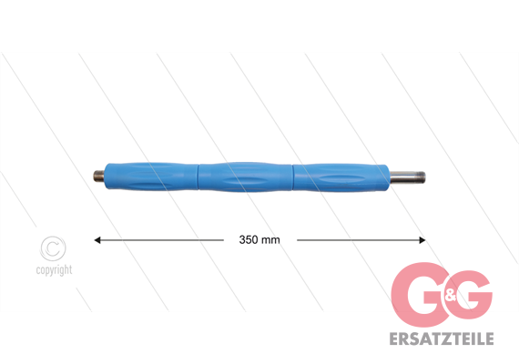 RP002 Lanze - L=350mm - gerade - VA - blau - Isolierung L=28