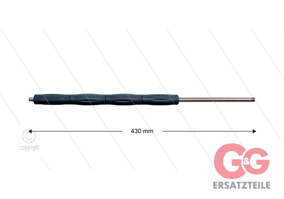 RP10 Lanze - L=430mm - gerade - Edelstahl - Isolierung L=395mm - 400 Bar