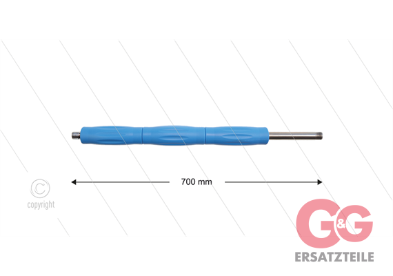 RP10 Lanze - L=700mm - gerade - Edelstahl - blau - Isolierun